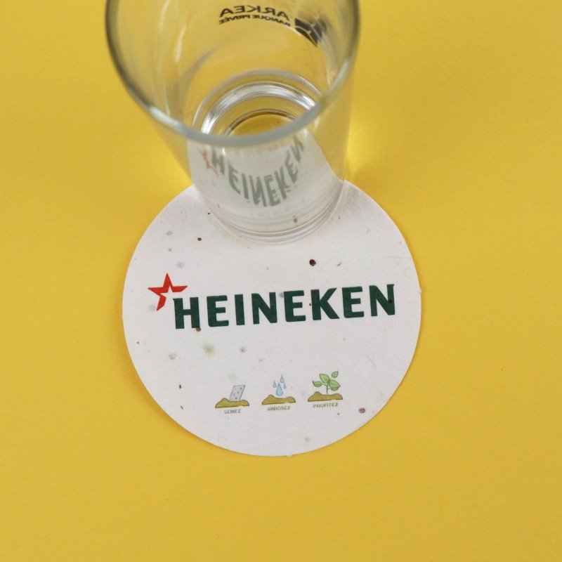 sous bock papier graines